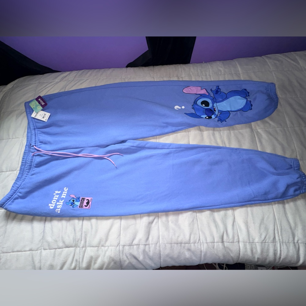 Disney Blue Stitch Joggers with Pockets